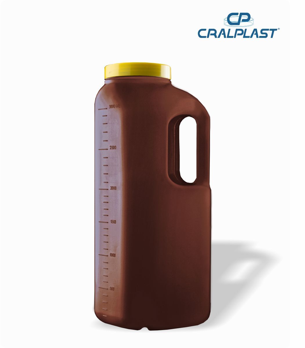 Coletor de urina 24 horas âmbar 3 litros